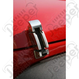 Hood Catch Kit, Stainless Steel; 07-18 Jeep Wrangler JK