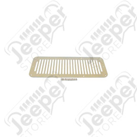 Cowl Vent Cover, Stainless Steel; 76-95 Jeep CJ/Wrangler YJ
