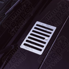 Cowl Vent Cover, Stainless Steel; 98-06 Jeep Wrangler TJ