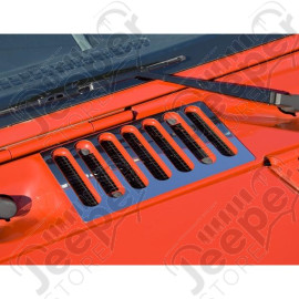 Cowl Vent Cover, Stainless Steel; 07-18 Jeep Wrangler JK