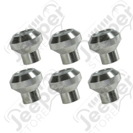 Dash Knob Kit, Billet Stainless Steel; 76-86 Jeep CJ