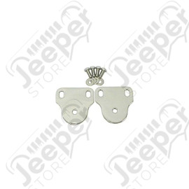 Windshield Bracket Kit, Stainless Steel; 76-95 Jeep CJ/Wrangler YJ
