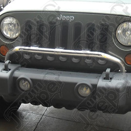 Light Bar, Bumper Mounted, Stainless Steel; 07-18 Jeep Wrangler JK