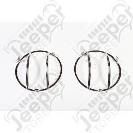 Euro Guard Kit, Headlight, Stainless Steel; 97-06 Jeep Wrangler TJ/LJ