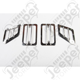 Euro Guard Kit, Side Marker/Turn Signal, Stainless; 97-06 Wrangler TJ