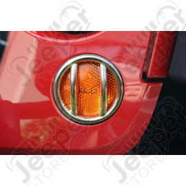 Euro Guard Kit, Turn Signal, Stainless Steel; 07-18 Jeep Wrangler JK