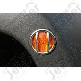 Euro Guard Kit, Side Marker, Stainless Steel; 07-18 Jeep Wrangler JK