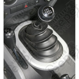 Transmission Shifter Trim, Brushed Silver, Manual; 07-10 Wrangler JK