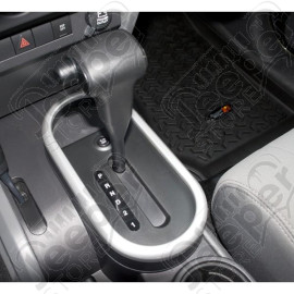 Transmission Shifter Trim, Brushed Silver, Automatic; 07-10 Wrangler