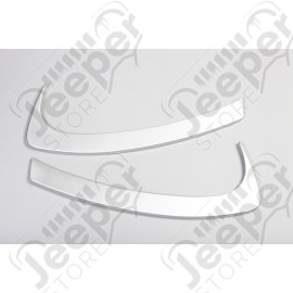 Dashboard Accents, Center, Brushed Silver; 07-10 Jeep Wrangler JK