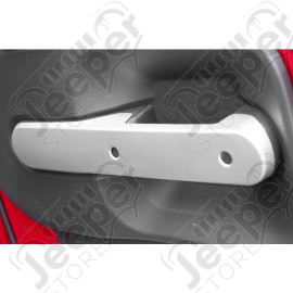 Door Handle Trim, Rear, Silver; 07-10 Jeep Wrangler JKU