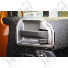 Door Latch Trim, Silver; 11-13 Jeep Wrangler JK