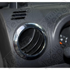 AC Vent Trim Ring Kit, Chrome; 07-10 Jeep Wrangler JK
