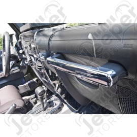 Grab Bar Trim, Interior, Chrome; 07-10 Jeep Wrangler JK