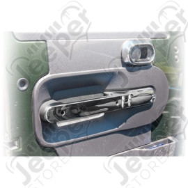 Door Handle Trim, Front, Chrome; 07-10 Jeep Wrangler JK