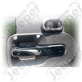 Door Handle Trim, Rear, Chrome; 07-10 Jeep Wrangler JKU