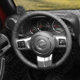 Steering Wheel Accent Trim, Charcoal; 11-18 Jeep Wrangler JK