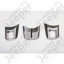 Steering Wheel Accent Trim, Charcoal; 11-18 Jeep Wrangler JK