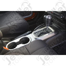Cup Holder Trim, Center Console, Charcoal, Automatic; 11-18 JK