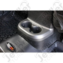 Cup Holder Trim, Center Console, Charcoal, 2nd Row; 11-18 Wrangler JK