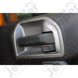 Door Latch Trim, Charcoal; 11-18 Jeep Wrangler JK