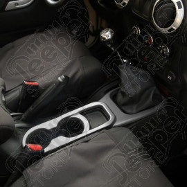Cup Holder Trim, Center Console, Charcoal, Manual; 11-18 Wrangler JK