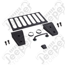 Hood Dress Up Kit, Textured Black; 07-12 Jeep Wrangler JK
