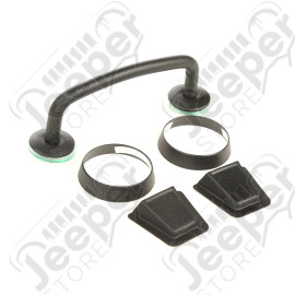 Windshield Tie Down Kit, Black; 13-18 Jeep Wrangler