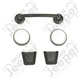Windshield Tie Down Kit, Black; 13-18 Jeep Wrangler