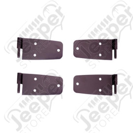 Door Hinge Kit, Black; 76-86 Jeep CJ