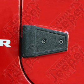 Door Hinge Cover Kit, Textured Black; 07-18 Jeep Wrangler JK