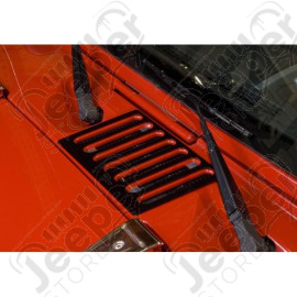 Cowl Vent Cover, Black; 07-18 Jeep Wrangler JK
