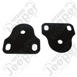 Windshield Bracket Kit, Black; 76-95 Jeep CJ/Wrangler YJ