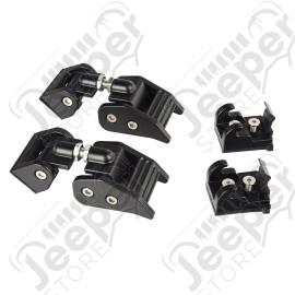 Hood Catch Kit, Black; 07-18 Jeep Wrangler JK