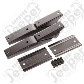 Tailgate Hinge Kit, Black; 97-06 Jeep Wrangler TJ
