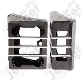Elite Guard Kit, Tail Light, Brushed Black; 07-18 Jeep Wrangler JK