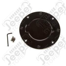 Gas Cap Door, Non-Locking, Black; 97-06 Jeep Wrangler TJ