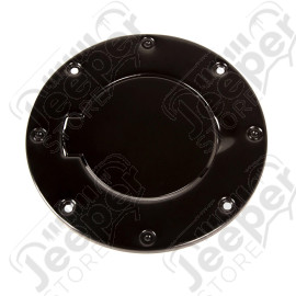 Gas Cap Door, Non-Locking, Black; 97-06 Jeep Wrangler TJ