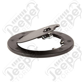 Gas Cap Door, Locking, Textured Black; 07-18 Jeep Wrangler JK/JKU