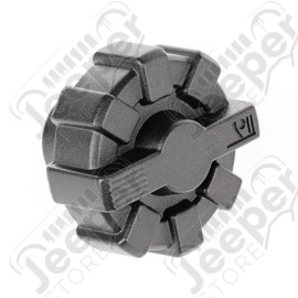 Elite Fuel Cap, Black, Aluminum; 01-18 Jeep Wrangler TJ/LJ/JK