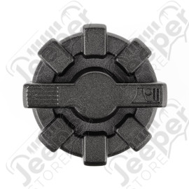 Elite Fuel Cap, Black, Aluminum; 01-18 Jeep Wrangler TJ/LJ/JK