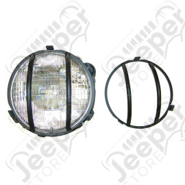 Euro Guard Kit, Headlight, Black; 97-06 Jeep Wrangler TJ/LJ