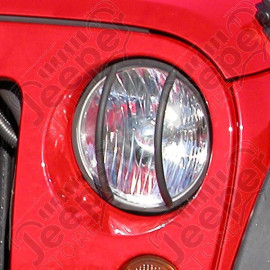 Euro Guard Kit, Headlight, Black; 07-18 Jeep Wrangler JK/JKU