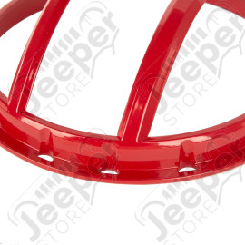 Elite Pivotal Headlight Euro Guard Kit, Red; 07-18 Jeep Wrangler JK