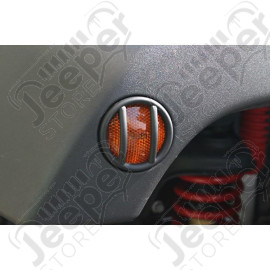 Euro Guard Kit, Side Marker, Black; 07-18 Jeep Wrangler JK/JKU