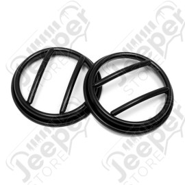 Euro Guard Kit, Fog Light, Black; 07-18 Jeep Wrangler JK/JKU