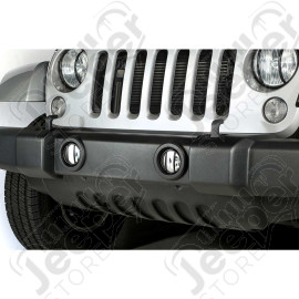 Euro Guard Kit, Fog Light, Black; 07-18 Jeep Wrangler JK/JKU