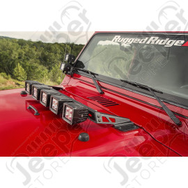 Light Bar, Hood Mounted; 97-06 Jeep Wrangler TJ