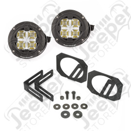 Light Kit, Windshield Mounted, Dual Beam, Round; 07-18 Wrangler JK