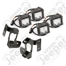 Light Kit, A-Pillar Mounted, Dual Beam, Square; 07-18 Wrangler JK